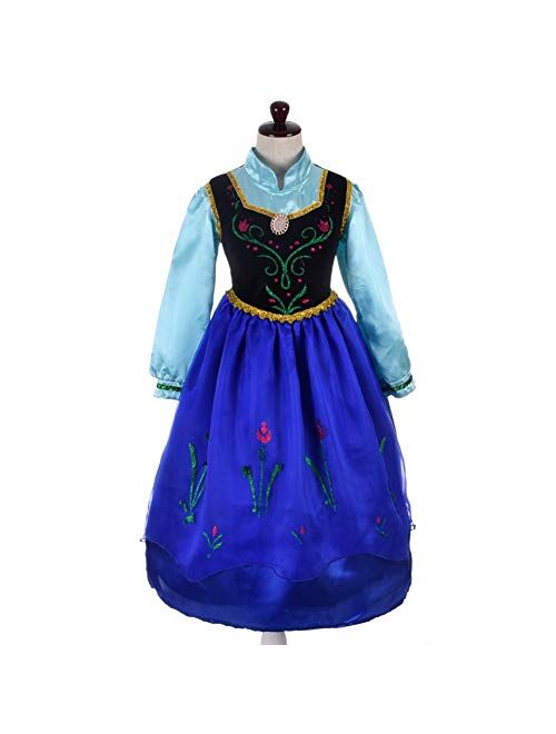 Dressy Daisy Girls' Ice Princess Sister Costume Dresses Birthday Halloween Christmas Fancy Party Outfit Size 3-10