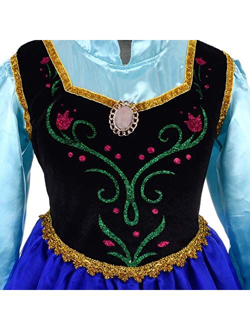 Dressy Daisy Girls' Ice Princess Sister Costume Dresses Birthday Halloween Christmas Fancy Party Outfit Size 3-10