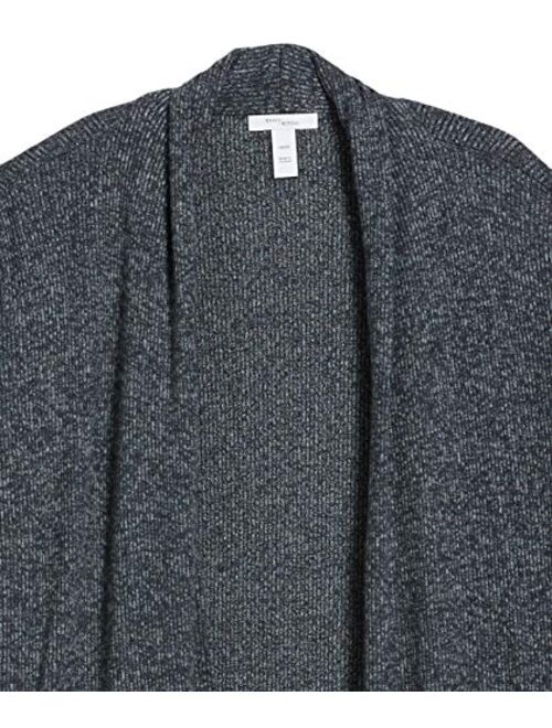 Amazon Brand - Daily Ritual Women's Cozy Knit Rib Draped Open-Front Cardigan Sweater