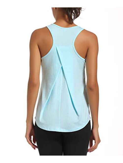 HLXFHB Workout Tank Tops for Women Gym Exercise Athletic Yoga Tops Racerback Sports Shirts
