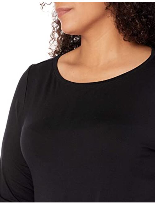 Amazon Essentials Women's Plus Size 3/4 Sleeve Boatneck Dress