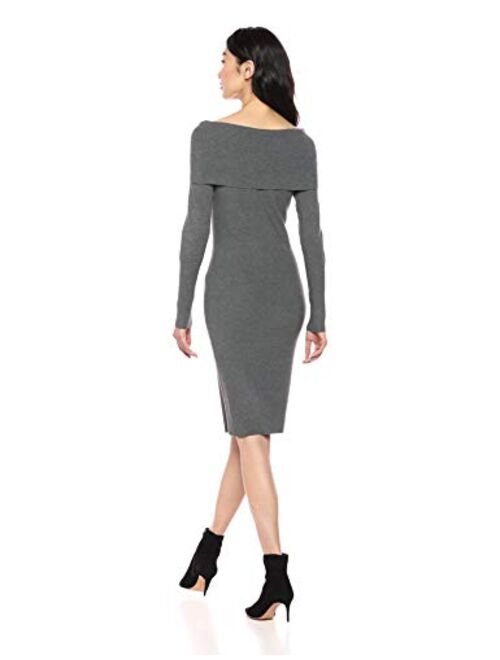 Amazon Brand - Lark & Ro Women's Long Sleeve Bateaux Neck Sweater Dress