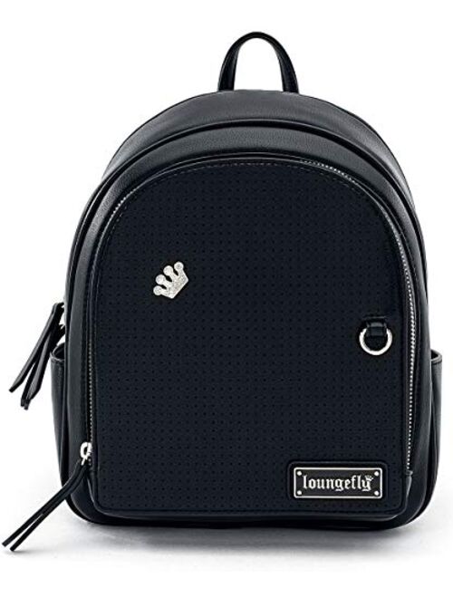 Loungefly Black Pin Trader Faux-Leather Mini Backpack