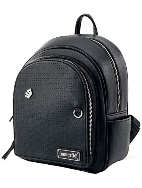 Loungefly Black Pin Trader Faux-Leather Mini Backpack