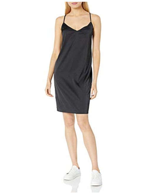 The Drop Women's Darcy Loose Tie-Back Silky Stretch Mini Slip Dress