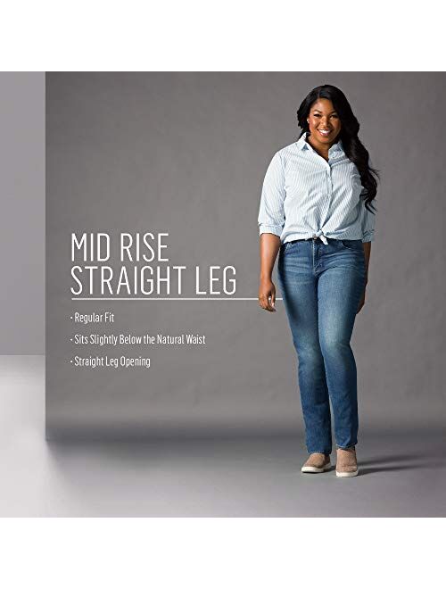 Lee Riders Riders by Lee Indigo Women's Plus Size Midrise Straight Leg Jean