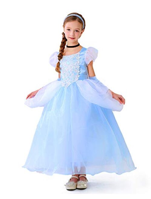 TYHTYM Princess Costumes Little Girls Dress Up Fancy Halloween Christmas Party 