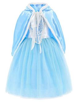 Princess Costumes Fancy Party Birthday, Christmas Dress for Little Girls with Accessories 2-11 Years