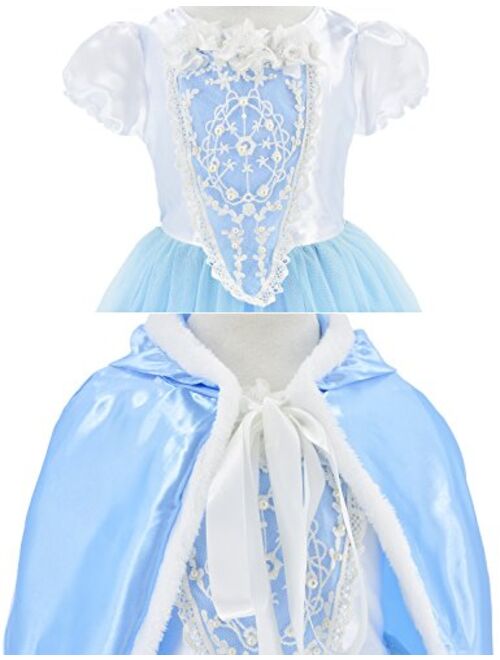 Princess Costumes Fancy Party Birthday, Christmas Dress for Little Girls with Accessories 2-11 Years