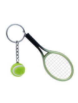 WINOMO Sports Keychain Key Ring Cute Sport Charm Tennis Ball Key Chain Car Bag Pendant Keyring Gift (Random Color)