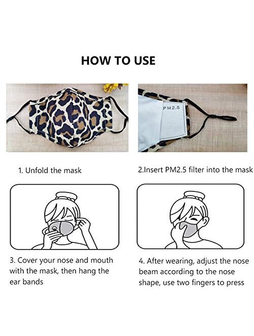 Fashionable Women Washable Reusable Outdoor Dust Cover with Adjustable Ear Loops Fashion floral print for Women and Girl