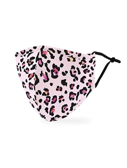 Weddingstar 3-Ply Adult Washable Cloth Face Mask Reusable and Adjustable with Filter Pocket - Leopard Print