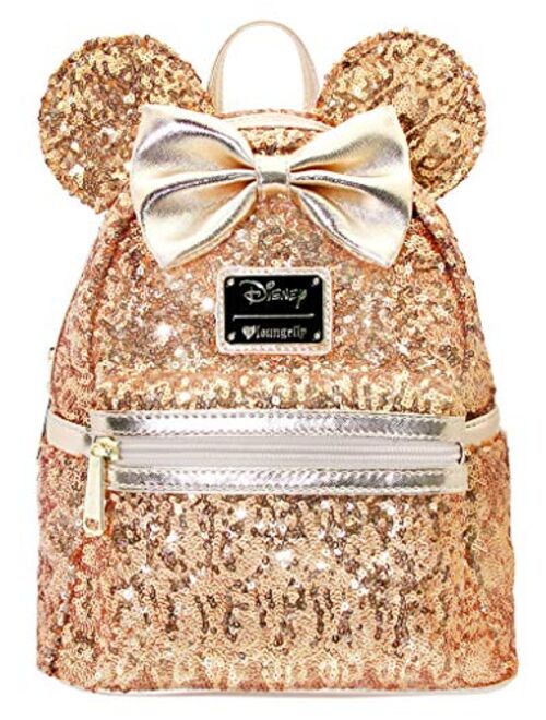 Loungefly X LASR Exclusive Disney Yellow Gold Sequin Minnie Mini Backpack