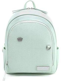 Mint Pin Trader Faux-Leather Mini Backpack