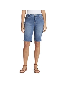 Women's Mid Rise Belted Jean Bermuda Short