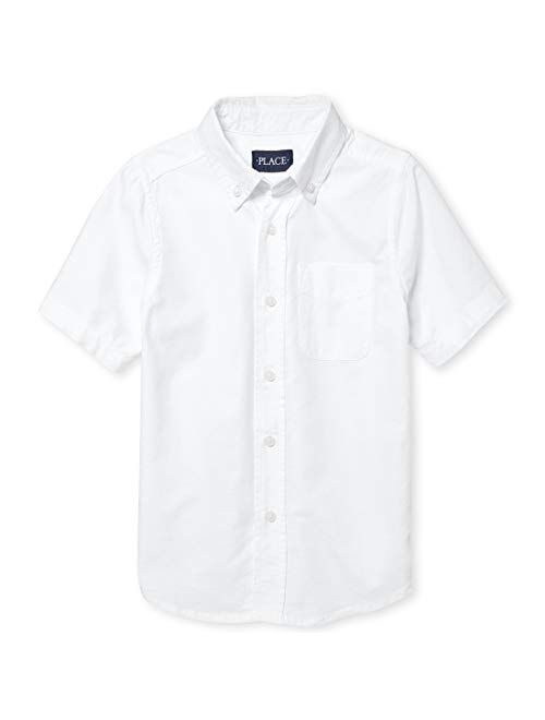 The Children's Place Boys' Short Sleeve Uniform Oxford Shirt