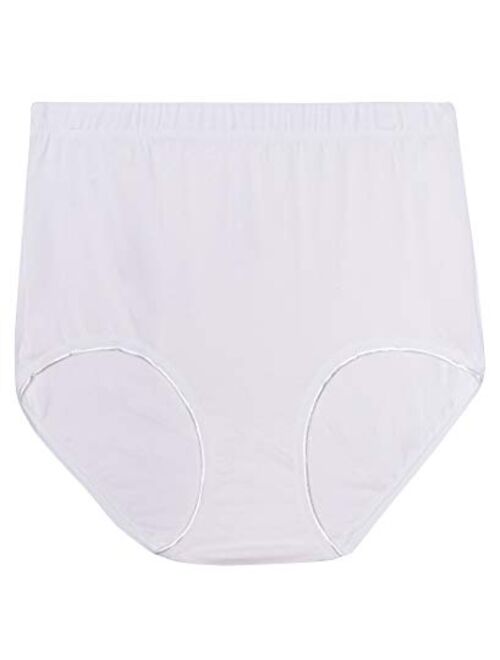 Gloria Vanderbilt Womens High Waisted Underwear Tagless Full Coverage Cotton Brief Panties for Women