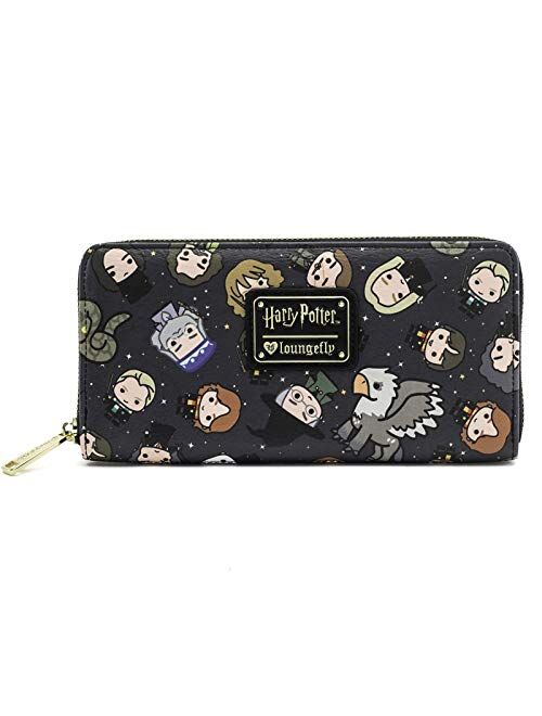 Loungefly Harry Potter Chibi Character Print Wallet , Black , One Size