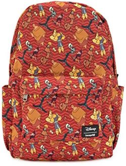 x Disney Emperor's New Groove Character Print Nylon Backpack (Red Multi, One Size)