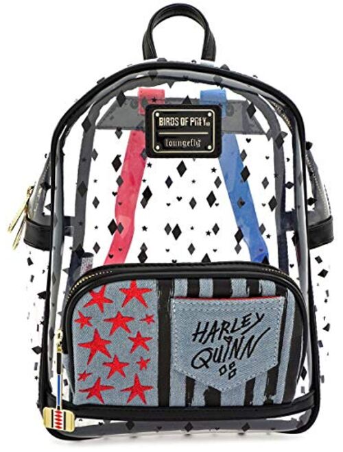 Loungefly x Birds of Prey Harley Quinn Clear Mini Backpack