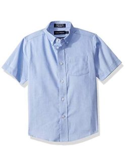 Boys' School Uniform Short Sleeve Button-Down Oxford Shirt