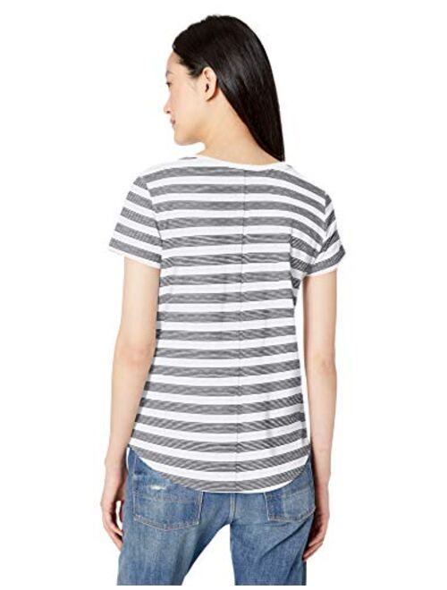 Amazon Brand - Daily Ritual Women's Lived-in Cotton Slub Short-Sleeve Scoop Neck T-Shirt