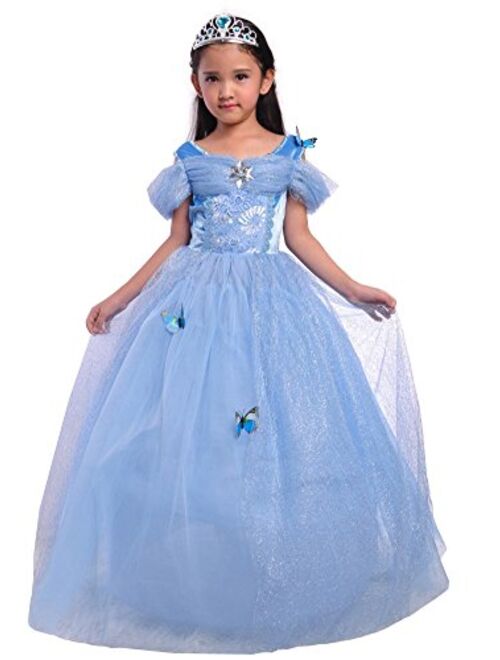 Dressy Daisy Girls Princess Dress Costume Christmas Halloween Fancy Dresses Up Butterfly Size 24M-12