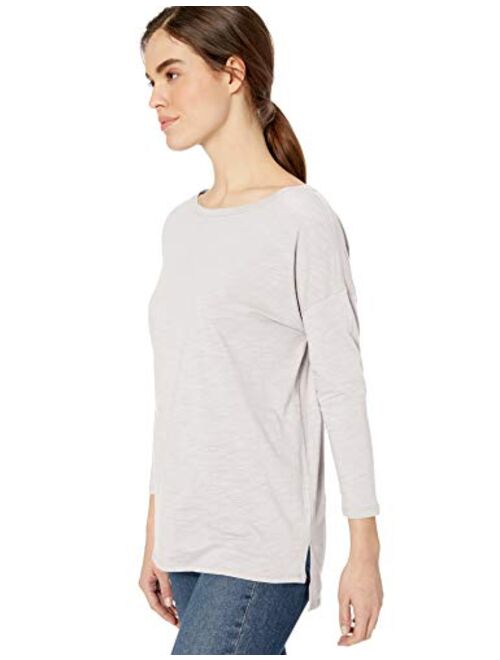 Amazon Brand - Daily Ritual Women's Lightweight Lived-In Cotton 3/4-sleeve Drop-Shoulder Tunic