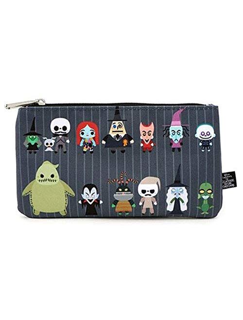 Loungefly x Nightmare Before Christmas Chibi Characters Zippered Pouch