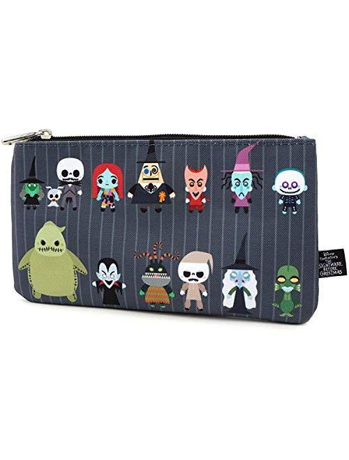 Loungefly x Nightmare Before Christmas Chibi Characters Zippered Pouch
