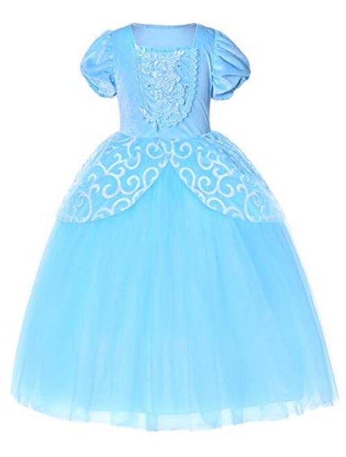 Party Chili Princess Costume for Girls Dress Up with Accessories 3-12 Years