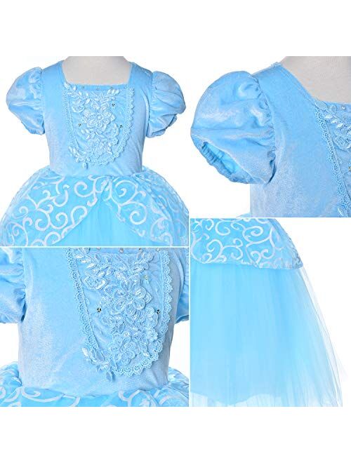 Party Chili Princess Costume for Girls Dress Up with Accessories 3-12 Years