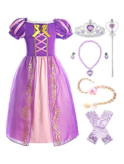 ReliBeauty Girls Dress Puff Sleeve Princess Costume