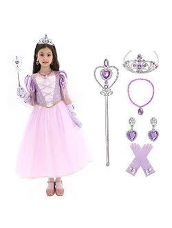 SPUNICOS Deluxe Princess Costume Dress with and Without Accessories Options Available