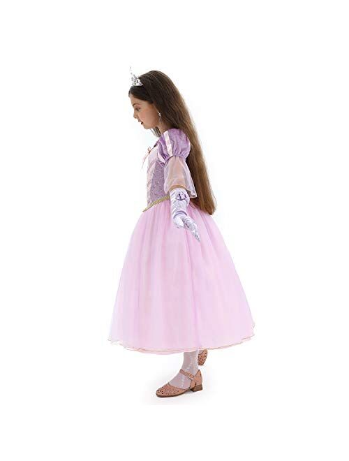 SPUNICOS Deluxe Princess Costume Dress with and Without Accessories Options Available