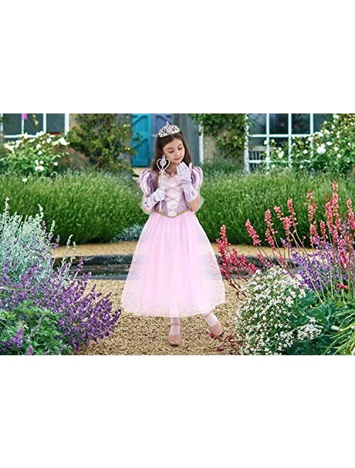 SPUNICOS Deluxe Princess Costume Dress with and Without Accessories Options Available