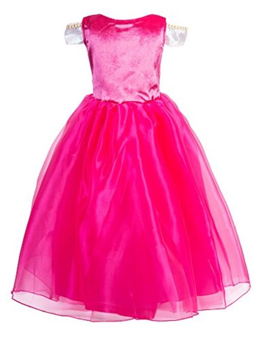 Okidokiyo Little Girls Princess Costume Halloween Party Dress Up