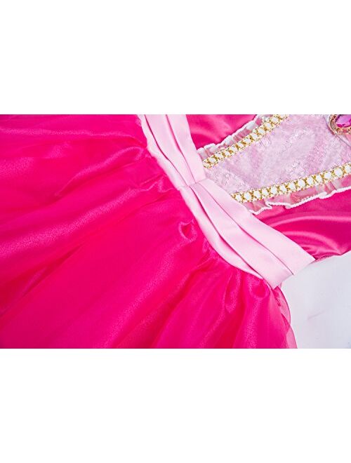 Okidokiyo Little Girls Princess Costume Halloween Party Dress Up