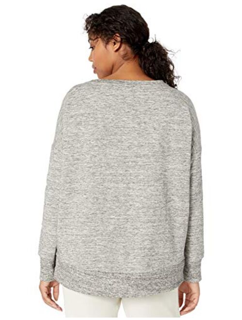 Amazon Brand - Daily Ritual Women's Oversized Terry Cotton and Modal V-Neck Drop-Shoulder Sweatshirt