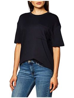 Amazon Brand - Daily Ritual Women's Supersoft Terry Short-Sleeve Boxy Pocket Tee