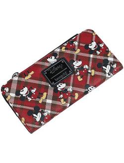 X Mickey Mouse Plaid Wallet