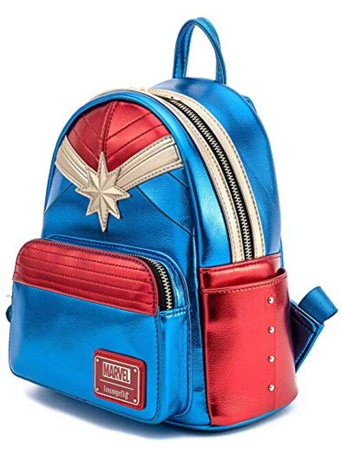 Loungefly Marvel Captain Marvel Classic Cosplay Womens Double Strap Shoulder Bag Purse