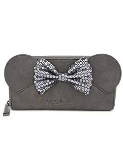 Disney Minnie Mouse with Sequin Bow Zip Wallet