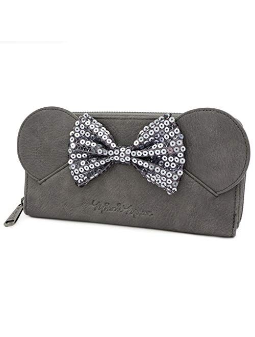 Loungefly Disney Minnie Mouse with Sequin Bow Zip Wallet