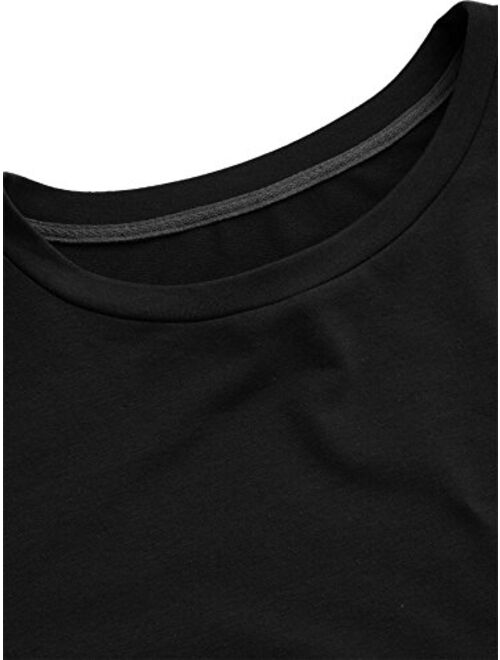 SweatyRocks Women's Casual Long Sleeve Tops Raw Cut Pullover Sweatshirt