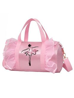 HICCUPfish Cute Ballet Dance Bag Princess Backpack Pink Shoulder Bag Girls