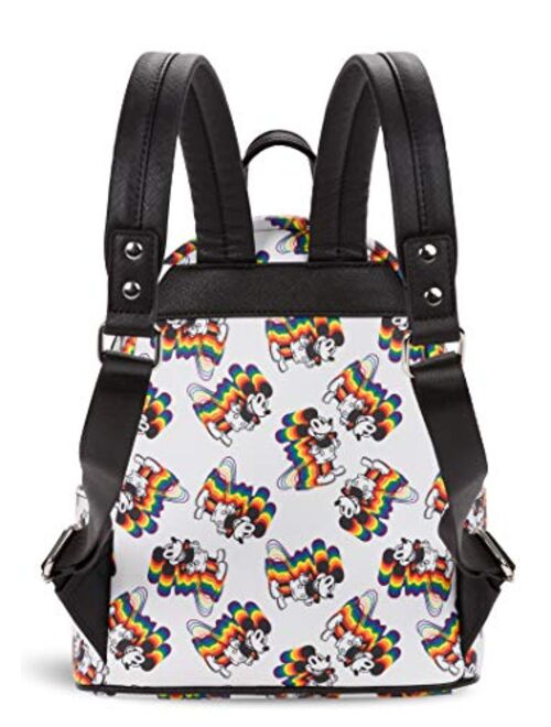 Loungefly Disney Mickey Mouse Rainbow Womens Double Strap Shoulder Bag Purse