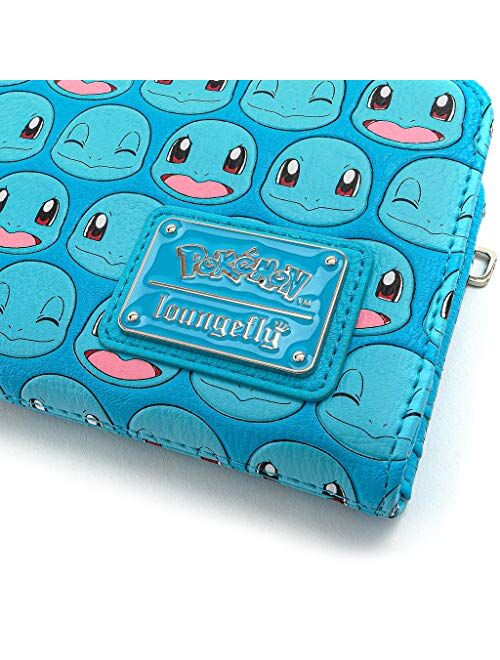 Loungefly x Pokemon Squirtle Faces Faux-Leather Flap Wallet