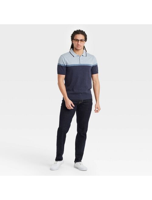 Men's Standard Fit Short Sleeve Sweater Polo -  Goodfellow & Co™