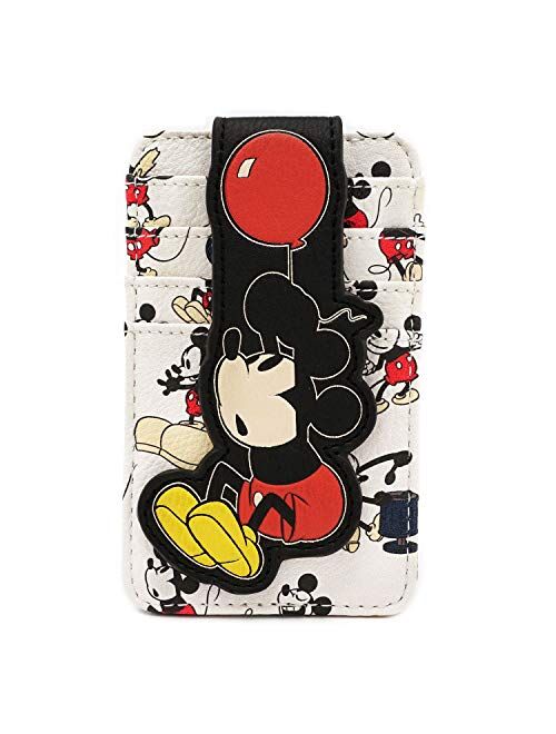Loungefly Disney Mickey Mouse Balloon All Over Print Card Holder Wallet